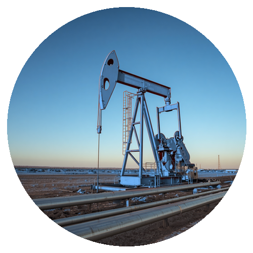 Oil & gas pumpjack and pipeline